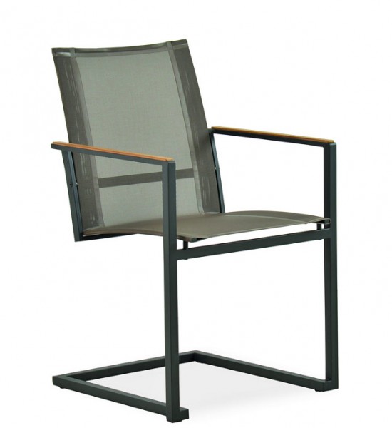 Freischwinger BARBADOS Teak | Gestell Anthrazit