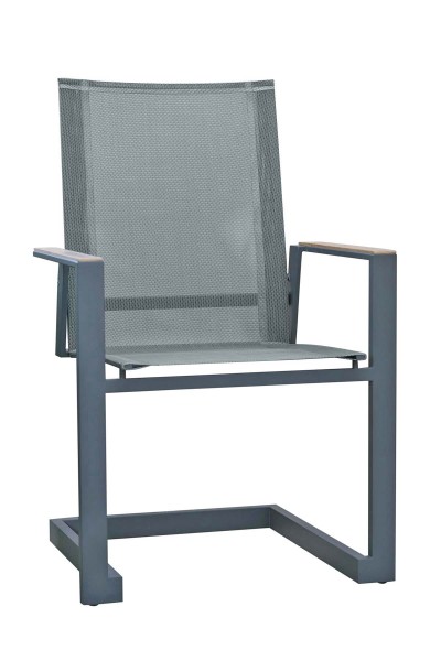 Freischwinger TORTUGA Teak | Gestell Anthrazit